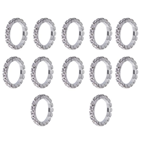 12pcs fashion charm shiny rhinestone elastic stretchy rings wedding jewelry, Golden;silver
12pcs fashion charm shiny rhinestone elastic stretchy rings wedding jewelry, Golden;silver