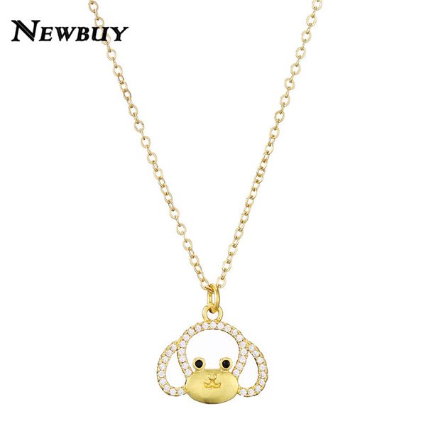 newbuy trendy lovely dog pendant necklace for women girl link chain gold necklace women party jewelry cubic zirconia, Silver
newbuy trendy lovely dog pendant necklace for women girl link chain gold necklace women party jewelry cubic zirconia, Silver