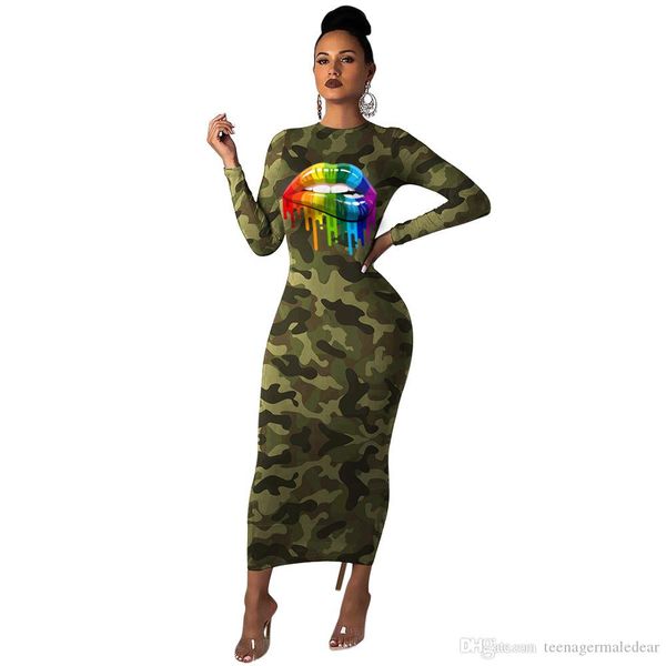 womens party dresses rainbow lip camouflage printed autumn club slim long sleeved crew neck bodycon dresses fashion women dresses, White;black
womens party dresses rainbow lip camouflage printed autumn club slim long sleeved crew neck bodycon dresses fashion women dresses, White;black