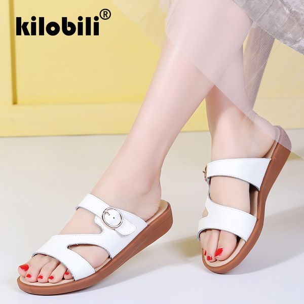 kilobili 2019 summer women slippers slip on round toe flat slides sandals women white black leather slippers flip flops
kilobili 2019 summer women slippers slip on round toe flat slides sandals women white black leather slippers flip flops