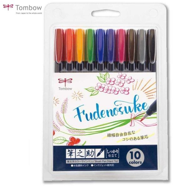 tombow fudenosuke fude brush felt tip pen set art marker 10 colors drawing calligraphy sketch notes hand lettering doodling pens
tombow fudenosuke fude brush felt tip pen set art marker 10 colors drawing calligraphy sketch notes hand lettering doodling pens