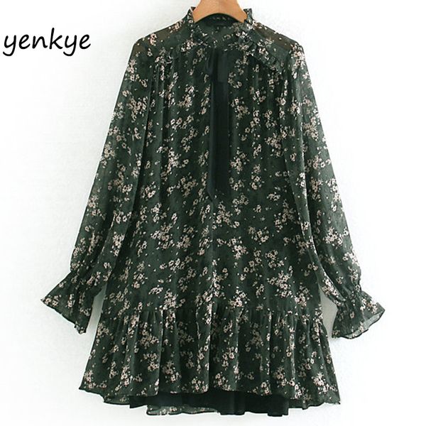 women vintage floral print dress lady bow tie stand collar long sleeve a-line ruffle flowy casual dress xngc9570, Black;pink
women vintage floral print dress lady bow tie stand collar long sleeve a-line ruffle flowy casual dress xngc9570, Black;pink