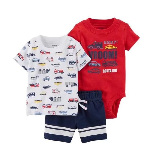 Summer New Style CHILDREN'S Short-sleeved Clothes Set Europe And America Baby Pure Cotton Romper Children Three-piece Set a Gene
Summer New Style CHILDREN'S Short-sleeved Clothes Set Europe And America Baby Pure Cotton Romper Children Three-piece Set a Gene