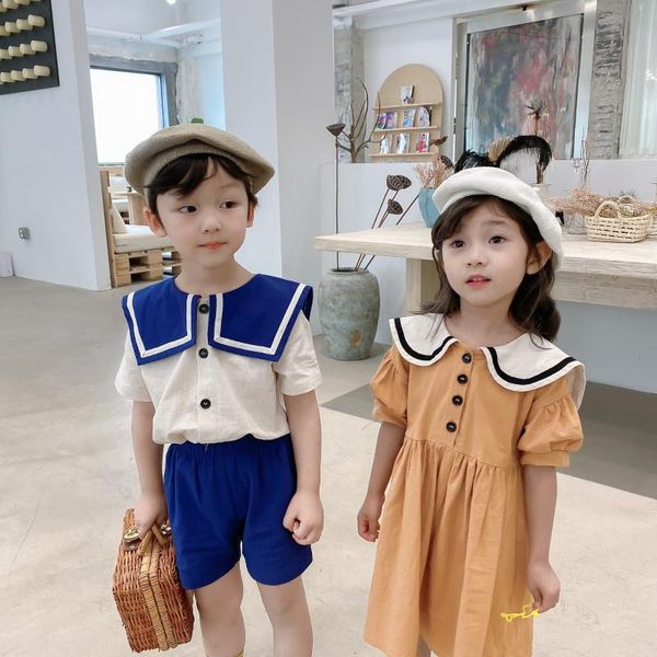 2020 korea style girls boys 2 pcs set blouse+ shorts summer cotton kids suits 1-6 years, White
2020 korea style girls boys 2 pcs set blouse+ shorts summer cotton kids suits 1-6 years, White