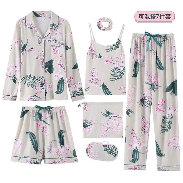 7pcs/set women pajamas set suit blinder storage bag hairband ladies bathrobe sleepwear flower strawberry home wear for all yea, Blue;gray
7pcs/set women pajamas set suit blinder storage bag hairband ladies bathrobe sleepwear flower strawberry home wear for all yea, Blue;gray