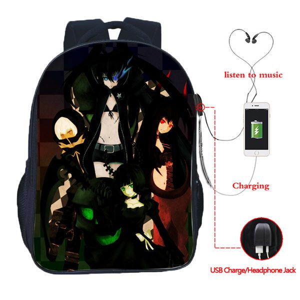 black rock shooter usb charging school bag students boys girls school bag beautiful schoolbag fashion 
black rock shooter usb charging school bag students boys girls school bag beautiful schoolbag fashion