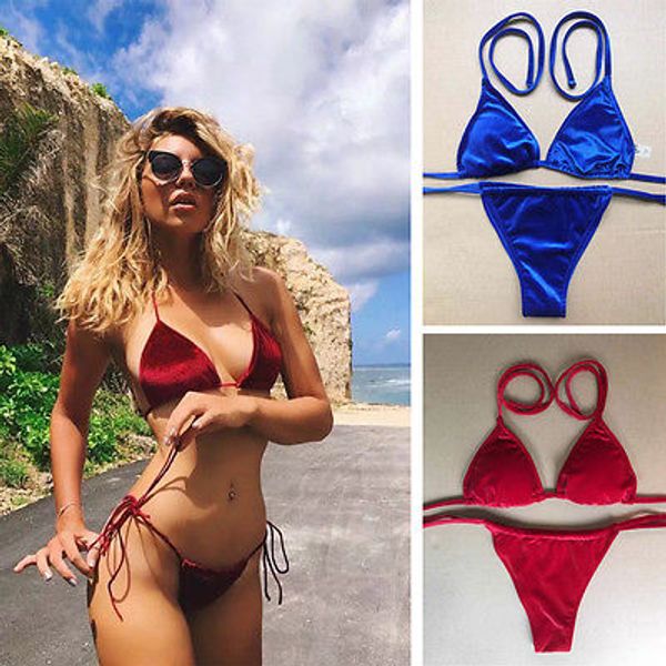 women push-up padded velvet bandage bikini set monokini g-string swimwear swimsuit bikinis set
women push-up padded velvet bandage bikini set monokini g-string swimwear swimsuit bikinis set