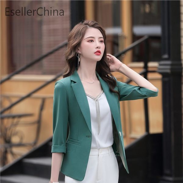 half sleeve formal styles professional blazers jackets coat 2020 spring summer women business work wear outwear blaser, White;black
half sleeve formal styles professional blazers jackets coat 2020 spring summer women business work wear outwear blaser, White;black