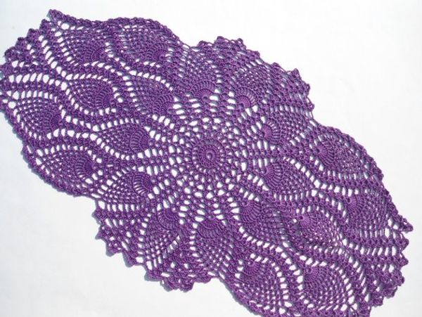 purple crochet doily, oval crochet appliques crochet oval lace doily, violet , lace doilies,size - 20" x 11", Black
purple crochet doily, oval crochet appliques crochet oval lace doily, violet , lace doilies,size - 20" x 11", Black