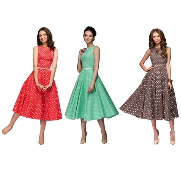 womens summer vintage polka dot printed sleeveless swing a-line midi dress country style mid empire waist o-neck pleated boho, Black;gray
womens summer vintage polka dot printed sleeveless swing a-line midi dress country style mid empire waist o-neck pleated boho, Black;gray