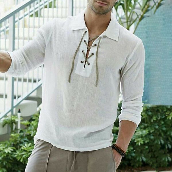 new men's fashion long sleeve turn-down collar t-shirt male cool style loose casual solid drawstring plus size, White;black
new men's fashion long sleeve turn-down collar t-shirt male cool style loose casual solid drawstring plus size, White;black