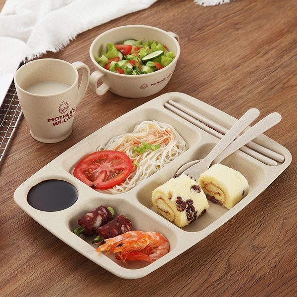 6pcs/set wheat material baby tableware set kids dinnerware plate dishes bowl spoon dinnerware feeding set
6pcs/set wheat material baby tableware set kids dinnerware plate dishes bowl spoon dinnerware feeding set