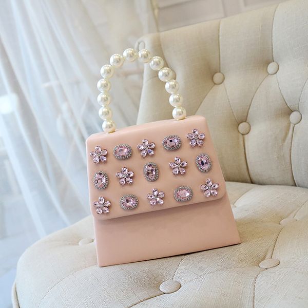 women fashion handbag pearl tring handle crystal rhinestone beaded cover clutch purse lady high-end pu leather shoulder bag
women fashion handbag pearl tring handle crystal rhinestone beaded cover clutch purse lady high-end pu leather shoulder bag
