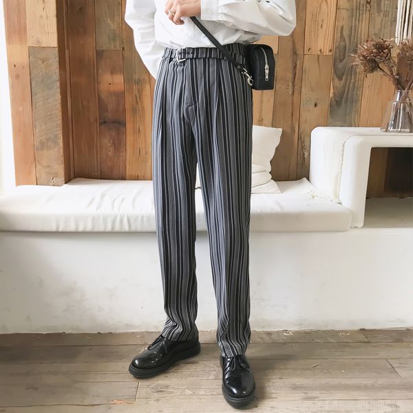 male business straight suit pant harem trousers men vintage fashion streetwear hip hop elastic waist stripe causal pant, Black
male business straight suit pant harem trousers men vintage fashion streetwear hip hop elastic waist stripe causal pant, Black