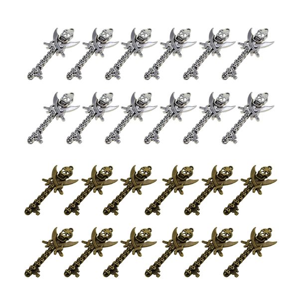 24x charm pendant skull pirate alloy halloween costume scene accessory cosplay bronze / silver, Black
24x charm pendant skull pirate alloy halloween costume scene accessory cosplay bronze / silver, Black