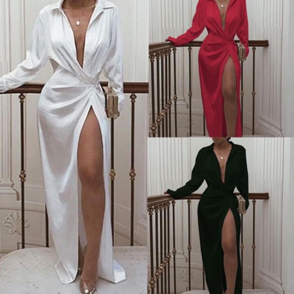 summerautumn женщины сплошной сексуальные платья v-образным вырезом с длинным рукавом высокой талией повседневные платья для женщин нагрудны, Black;gray
summerautumn женщины сплошной сексуальные платья v-образным вырезом с длинным рукавом высокой талией повседневные платья для женщин нагрудны, Black;gray