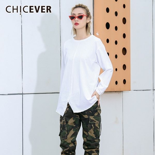 chicever 2019 spring women's female t-shirts o neck long sleeve loose white t-shirt fashion casual clothes new
chicever 2019 spring women's female t-shirts o neck long sleeve loose white t-shirt fashion casual clothes new