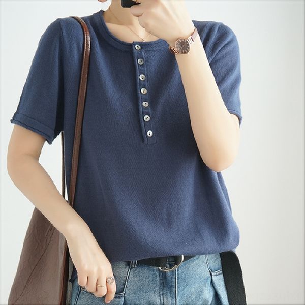 summer jacket clip clip 2020 round collar knitted short-sleeve t-shirt women's loose t-shirt half-sleeve jacket thin, White
summer jacket clip clip 2020 round collar knitted short-sleeve t-shirt women's loose t-shirt half-sleeve jacket thin, White