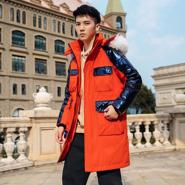 new fashion men's and women's leisure long down jacket 2019 winter thick hood detached warm fur wool collar for -30 degrees, Black
new fashion men's and women's leisure long down jacket 2019 winter thick hood detached warm fur wool collar for -30 degrees, Black