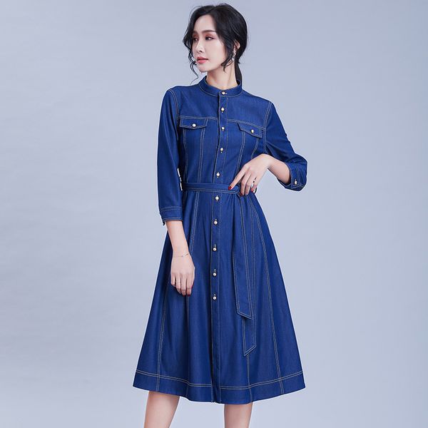 2019 new style lace-up washing contrast color computer cable lock spring women's dress stand collar three-quarter-length sleeve, White;black
2019 new style lace-up washing contrast color computer cable lock spring women's dress stand collar three-quarter-length sleeve, White;black