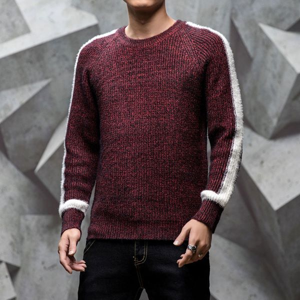 casual patchwork man's sweater autumn winter male sweaters o-neck -3xl black blue purple red long sleeve pullover, White;black
casual patchwork man's sweater autumn winter male sweaters o-neck -3xl black blue purple red long sleeve pullover, White;black
