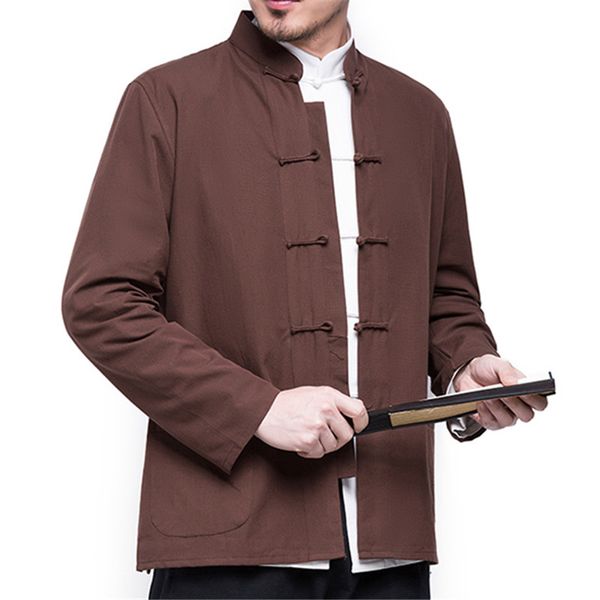 traditional chinese style men tang coat 8 colors solid mandarin collar long sleeve casual undershirt jacket, Red
traditional chinese style men tang coat 8 colors solid mandarin collar long sleeve casual undershirt jacket, Red