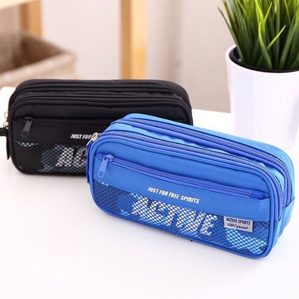 capable middle and high school students multi-function writing case boys large capacity pencil box creative canvas storage bag
capable middle and high school students multi-function writing case boys large capacity pencil box creative canvas storage bag