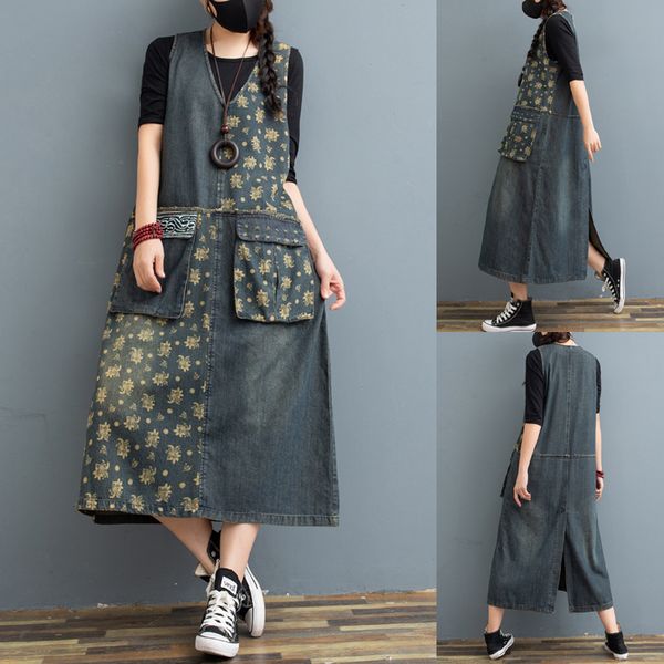 без рукавов джинсовое платье женщины большой размер большие карманы свободные ретро джинсы a-dress повседневная винтаж v-образным вырезом ve, Black;gray
без рукавов джинсовое платье женщины большой размер большие карманы свободные ретро джинсы a-dress повседневная винтаж v-образным вырезом ve, Black;gray