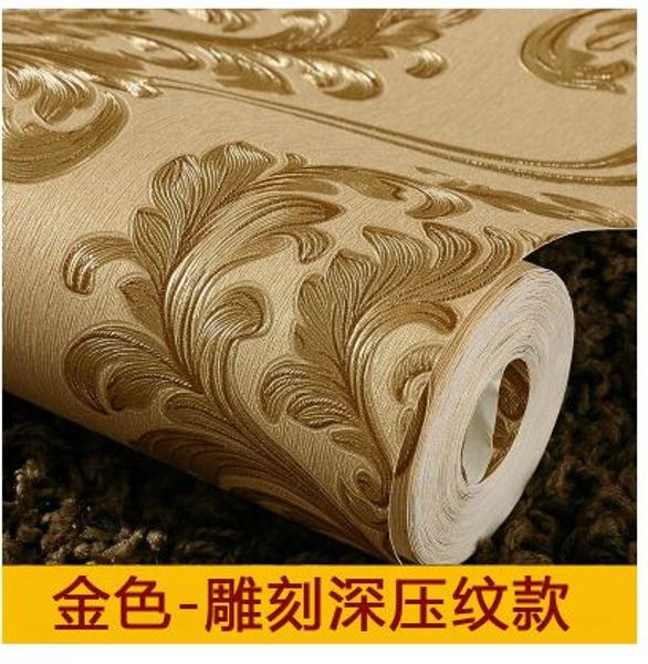 3-d european damascus wallpaper waterproof golden warm bedroom living room engineering tv background wallpaper
3-d european damascus wallpaper waterproof golden warm bedroom living room engineering tv background wallpaper