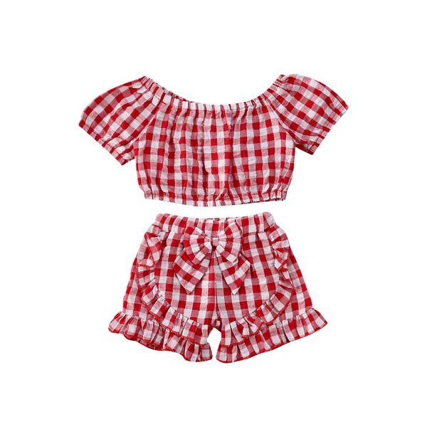 2pcs summer toddler baby girl plaid clothes off shoulder ruffle bow shorts outfit 2020 new baby summer clothing 6m-4y, White
2pcs summer toddler baby girl plaid clothes off shoulder ruffle bow shorts outfit 2020 new baby summer clothing 6m-4y, White