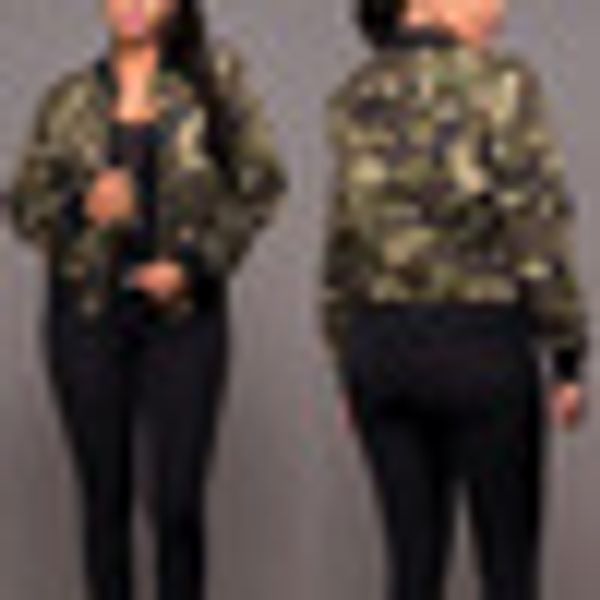 outwear jacket lady short coat womens army zip camo camouflage bomber zip up classic fashion new, Black;brown
outwear jacket lady short coat womens army zip camo camouflage bomber zip up classic fashion new, Black;brown