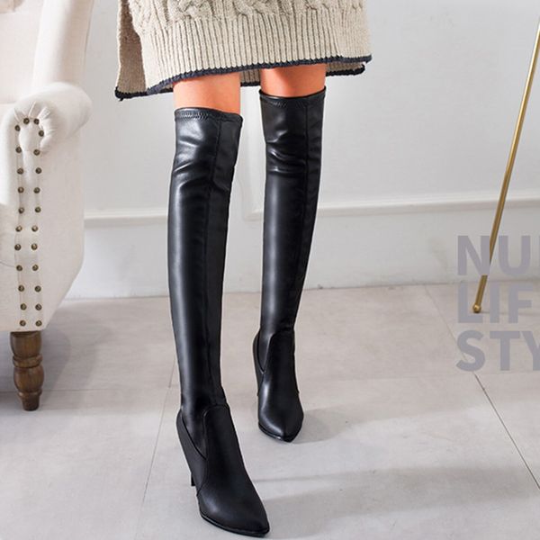 thigh high boots black women long boots women's fashion leather slip on warm lining high thin heels kneeth boots#g3
thigh high boots black women long boots women's fashion leather slip on warm lining high thin heels kneeth boots#g3