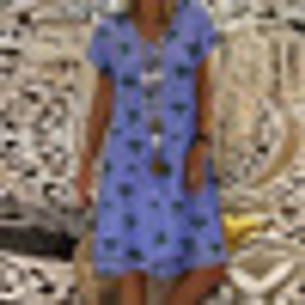 women dresses leaf printed leisure tropical ethnic v-neck dress loose plus size short sleeve beach dresses, Black;gray
women dresses leaf printed leisure tropical ethnic v-neck dress loose plus size short sleeve beach dresses, Black;gray