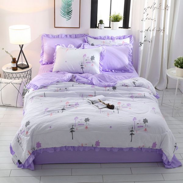 new bedding four-piece washable cotton ruffled summer cool quilt comfortably breathable air conditioning quilt small fresh style
new bedding four-piece washable cotton ruffled summer cool quilt comfortably breathable air conditioning quilt small fresh style