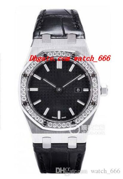 luxury wristwatch black leather bracelet ladies diamond black watch quartz 33mm women's watch ing, Slivery;brown
luxury wristwatch black leather bracelet ladies diamond black watch quartz 33mm women's watch ing, Slivery;brown