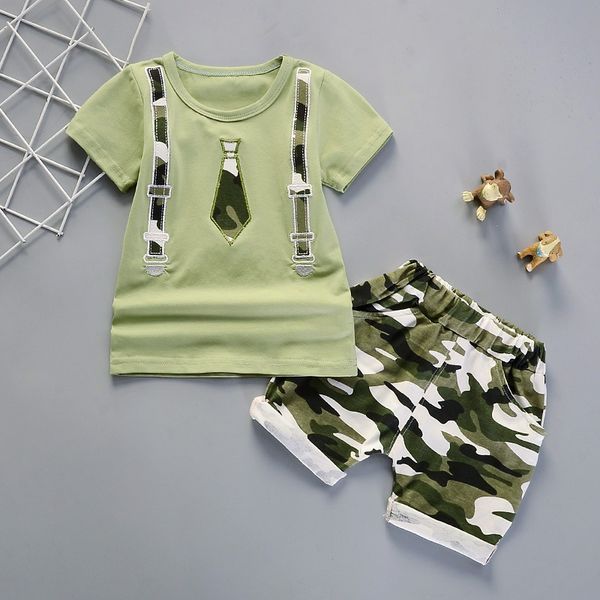 boys camouflage tie two piece set baby summer personality fashion short sleeve t-shirt children's wear specials ing, White
boys camouflage tie two piece set baby summer personality fashion short sleeve t-shirt children's wear specials ing, White