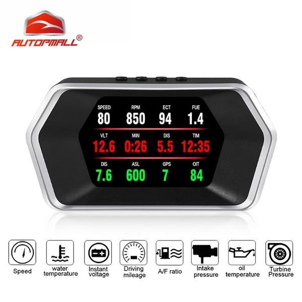 p17 head up display obd car electronics hud obd2 gps dual mode display gps speedometer overspeed alarm universal for all cars 
p17 head up display obd car electronics hud obd2 gps dual mode display gps speedometer overspeed alarm universal for all cars
