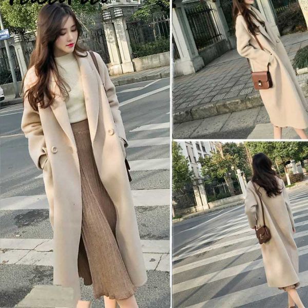 tataria loose warm wool blend coat female winter long coat for women elegant woolen blends turn-down collar outwear jacket women, Black
tataria loose warm wool blend coat female winter long coat for women elegant woolen blends turn-down collar outwear jacket women, Black