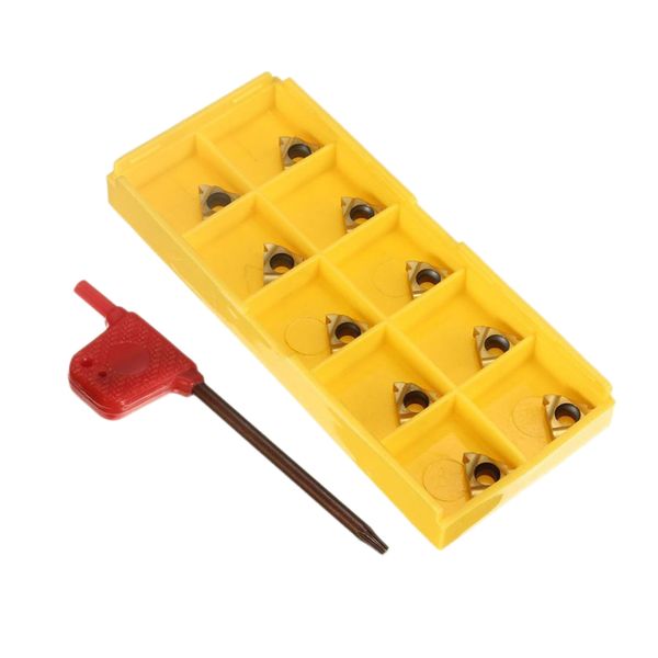 set of 10pcs 11ir a60 carbide inserts with wrench threading tool holder kits