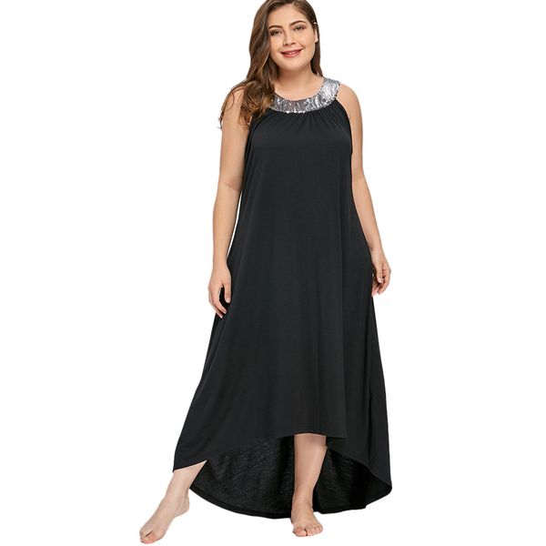 plus size 5xl women long nightgown faux silk satin nightwear 2019 summer round neck nightdress female sleeveless sleepwear, Black;red
plus size 5xl women long nightgown faux silk satin nightwear 2019 summer round neck nightdress female sleeveless sleepwear, Black;red