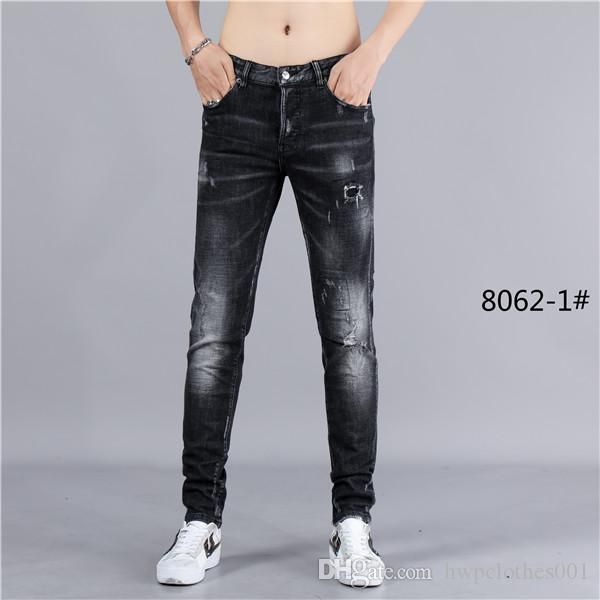 2020 mens designer shredded embroidered slim stretch small straight motorcycle jeans personality fashion men's long pants size 28-38, Blue
2020 mens designer shredded embroidered slim stretch small straight motorcycle jeans personality fashion men's long pants size 28-38, Blue