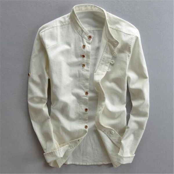 men's cotton linen shirts long sleeve casual slim mandarin collar shirts men business cotton dress ts-187, White;black
men's cotton linen shirts long sleeve casual slim mandarin collar shirts men business cotton dress ts-187, White;black