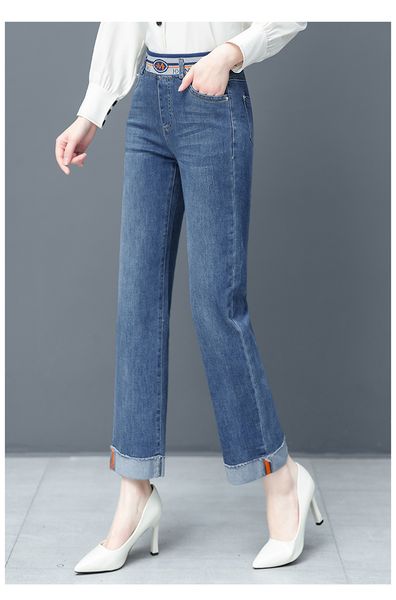 the blue high elastic waist pants of smoke tube web celebrity big yards fat mm roll length of trousers
the blue high elastic waist pants of smoke tube web celebrity big yards fat mm roll length of trousers