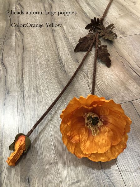 3pcs/lot simulation big poppy 2 heads of autumn poppy plants wall wedding decor silk flower decoration home garden decoration fake flowers
3pcs/lot simulation big poppy 2 heads of autumn poppy plants wall wedding decor silk flower decoration home garden decoration fake flowers