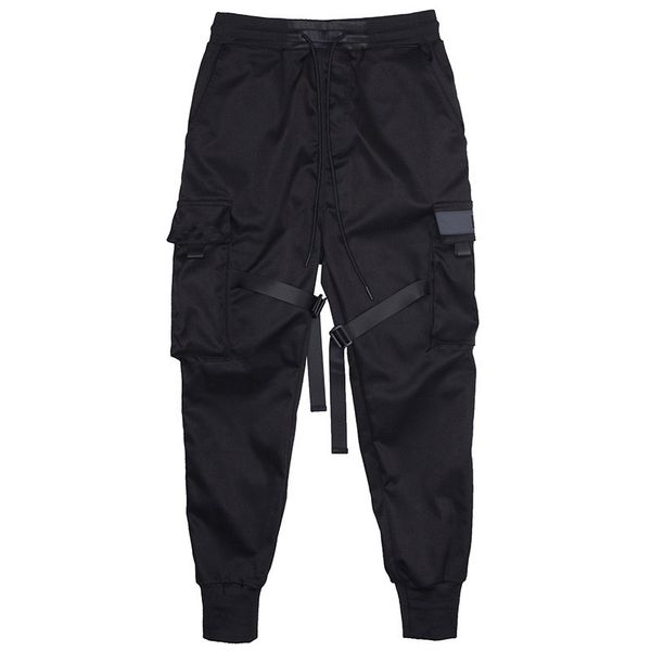 men ribbons color block black pocket cargo pants harem joggers harajuku sweatpant hip hop male trousers, White;black
men ribbons color block black pocket cargo pants harem joggers harajuku sweatpant hip hop male trousers, White;black