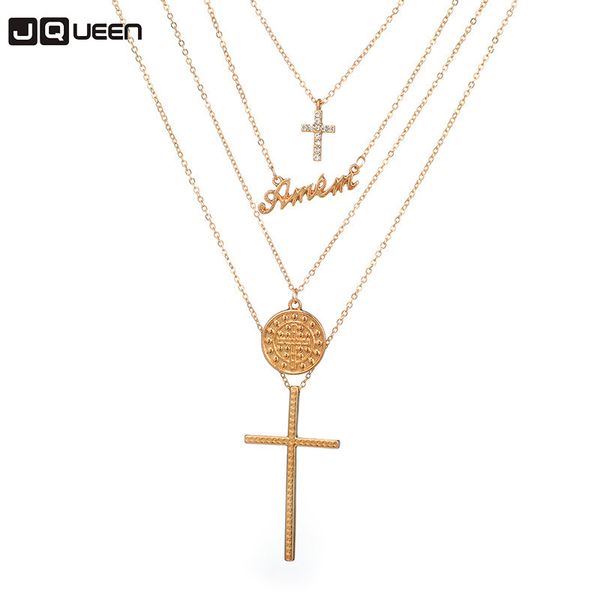 vintage gold cross rose round sequin pendant necklaces for women girl english letter layered necklace bohemia chains jewelry, Silver
vintage gold cross rose round sequin pendant necklaces for women girl english letter layered necklace bohemia chains jewelry, Silver