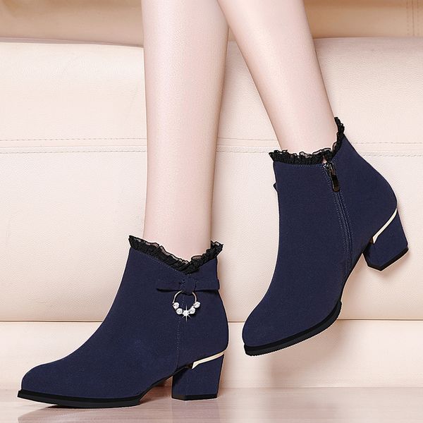 spring women thick high heels ankle boots pointed toe zipper solid colors female shoes 2020 fashion ladies footwear yg-b0007, Black
spring women thick high heels ankle boots pointed toe zipper solid colors female shoes 2020 fashion ladies footwear yg-b0007, Black