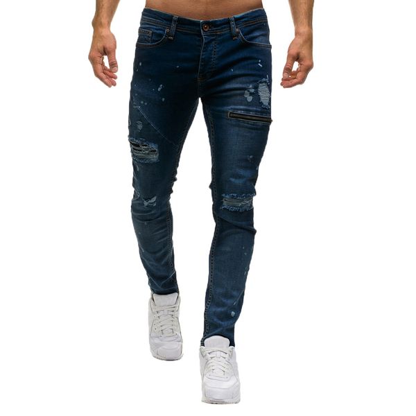 men fashion 2019 skinny denim stylish zipper jeans homme casual holes denim pants male clothes 2018 black, Blue
men fashion 2019 skinny denim stylish zipper jeans homme casual holes denim pants male clothes 2018 black, Blue