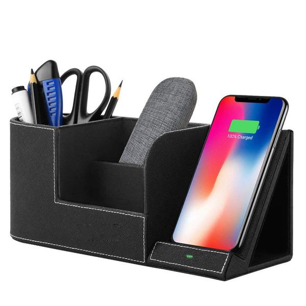 10w fast wireless charger with desk organizer qi certified fabric induction charger stand pen pencil holder compatible iphone xs
10w fast wireless charger with desk organizer qi certified fabric induction charger stand pen pencil holder compatible iphone xs