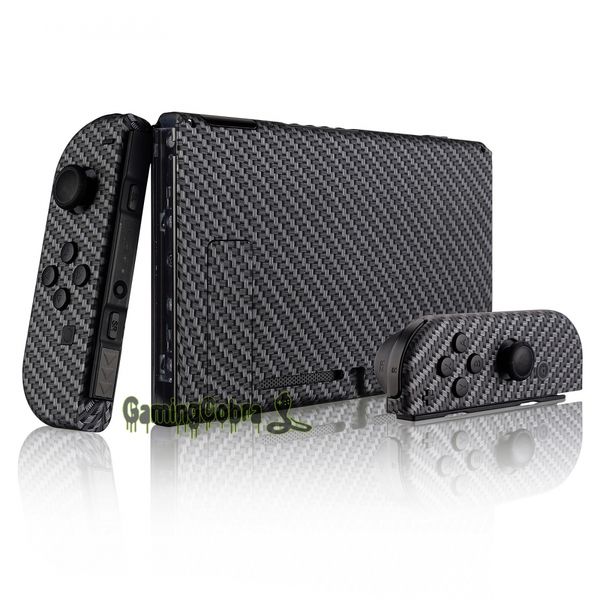 black silver carbon fiber soft touch grip console back plate, controller housing shell with full set buttons for nintendo switch
black silver carbon fiber soft touch grip console back plate, controller housing shell with full set buttons for nintendo switch